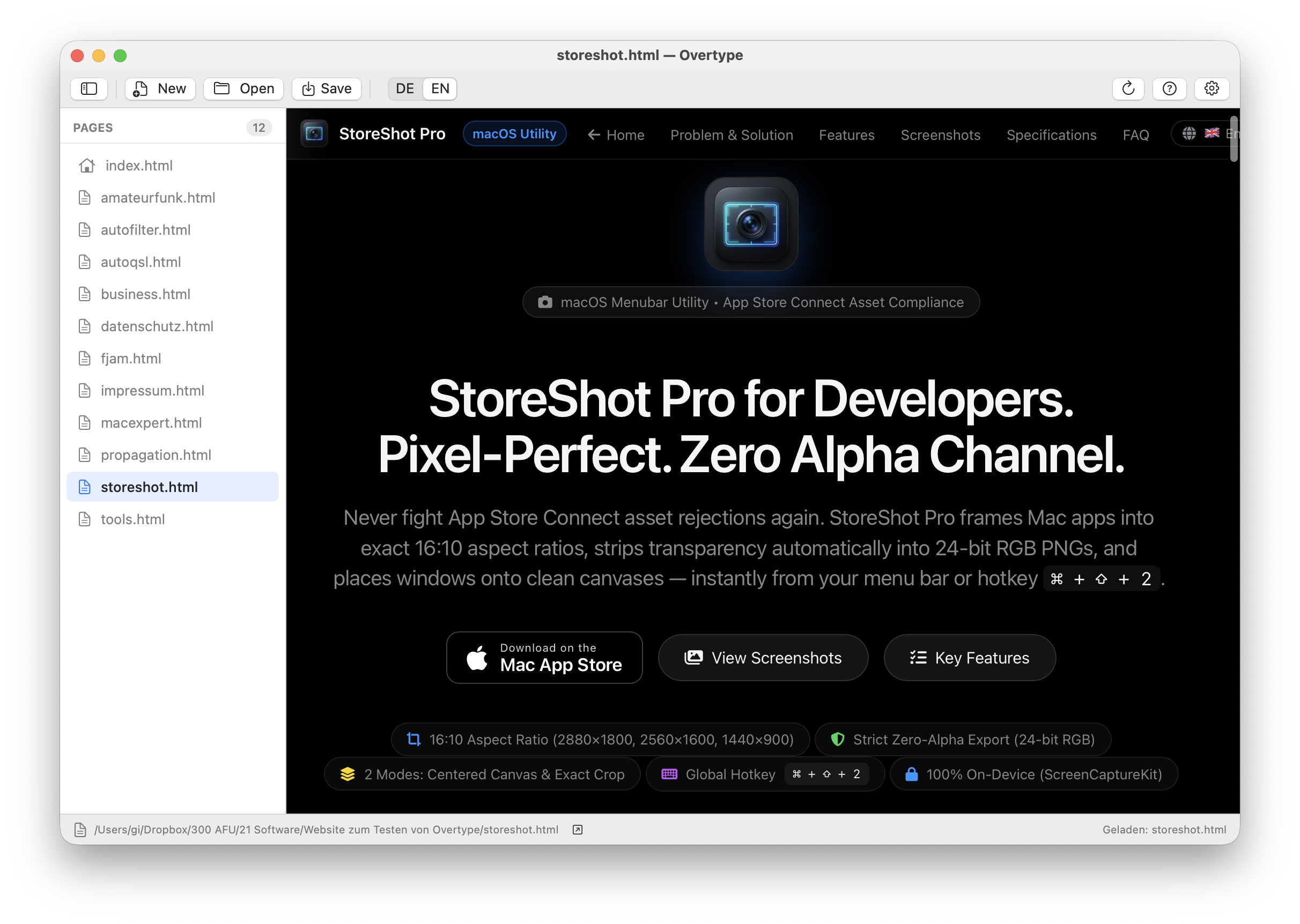 Overtype – Visuelle In-Place Bearbeitung